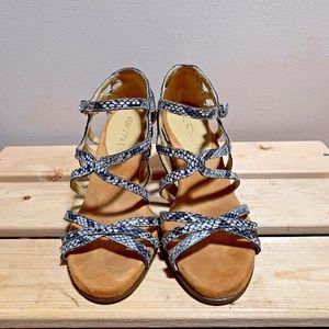 Aerosoles Gladiator Wedge Sandals Snake skin US Size 5